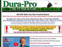 Tablet Screenshot of duraprogolfmats.com